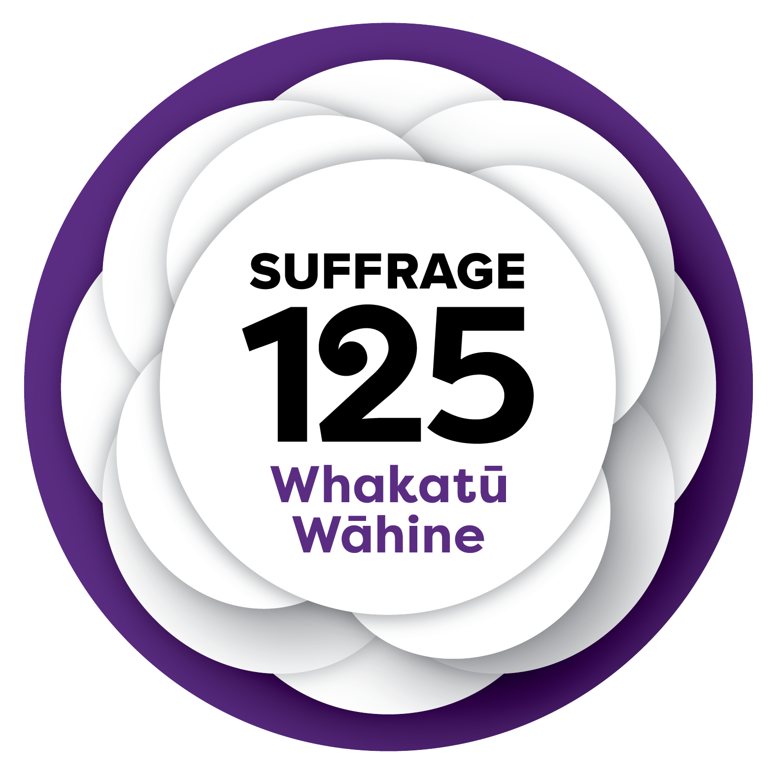 Suffrage 125 Whakatū Wāhine logo